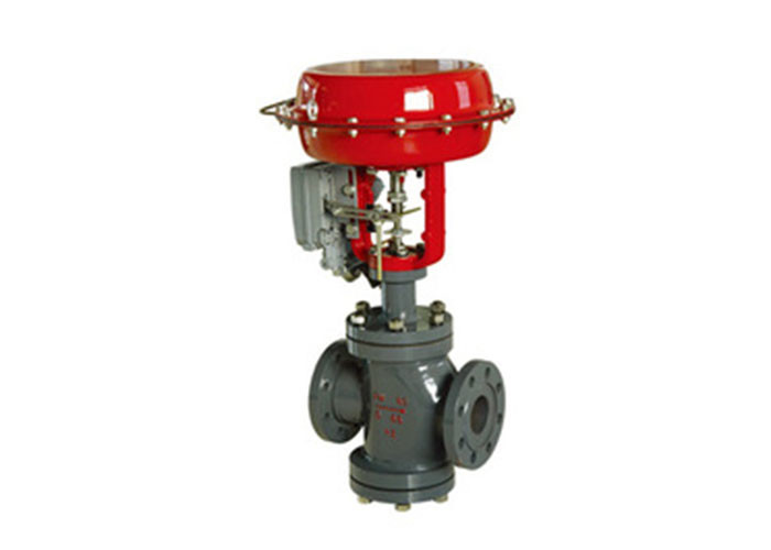 Pneumatic double seat control valve