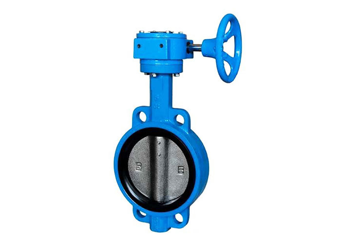 BWWA Rubber seal worm Gear Wafer Centre Line Butterfly Valve