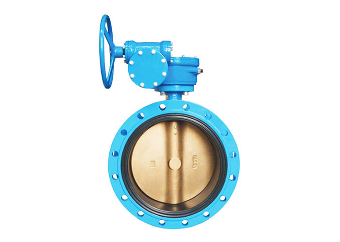 BWWF Rubber seal Worm Gear Flange Centre Line Butterfly Valve